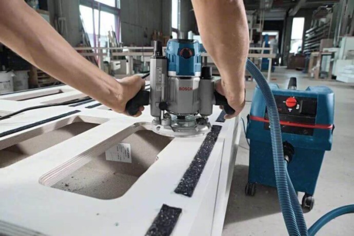 Szlifowanie z użyciem odkurzacza przemysłowego Bosch Gas 25 L SFC