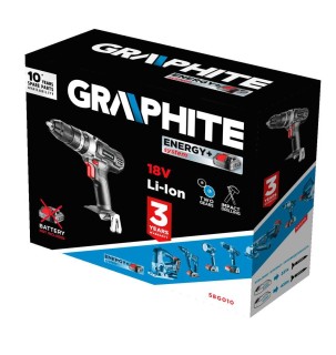 Wiertarko-wkrętarka udarowa akumulatorowa GRAPHITE 58G010 - opakowanie