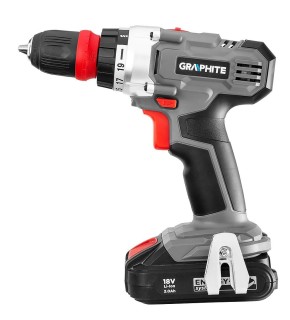Wiertarko-wkrętarka akumulatorowa GRAPHITE 58G022-AD - widok boczny