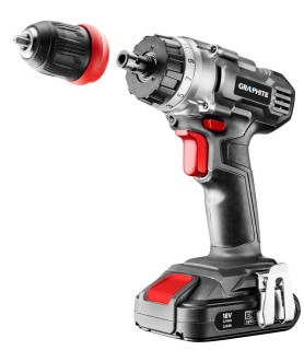 Wiertarko-wkrętarka akumulatorowa GRAPHITE 58G022 demontowalny uchwyt i akumulator