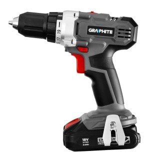Wiertarko-wkrętarka akumulatorowa GRAPHITE 58G000 - widok boczny