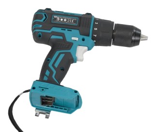 Wiertarko-wkrętarka akumulatorowa DEDRA DED7042  - widok boczny