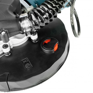 Szlifierka do gipsu 3000F2 - zbliżenie na tarczę i regulację prędkości